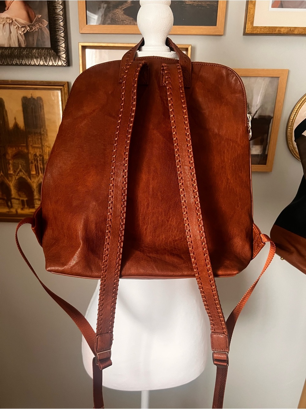 Patchwork Leather Backpack - Multicolor - Picture 4 of 4